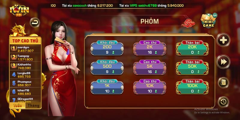 Luật chơi và cách tham gia bàn đấu phỏm iwin